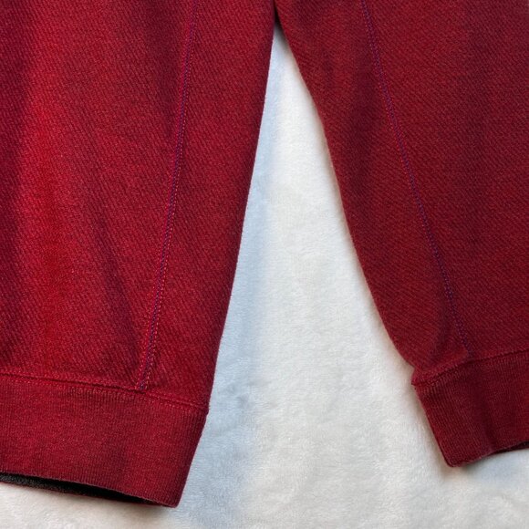 Tommy Bahama Mens Reversible 1/4 Zip Pullover Sweater XL Red Gray Coastal Casual - Picture 10 of 11